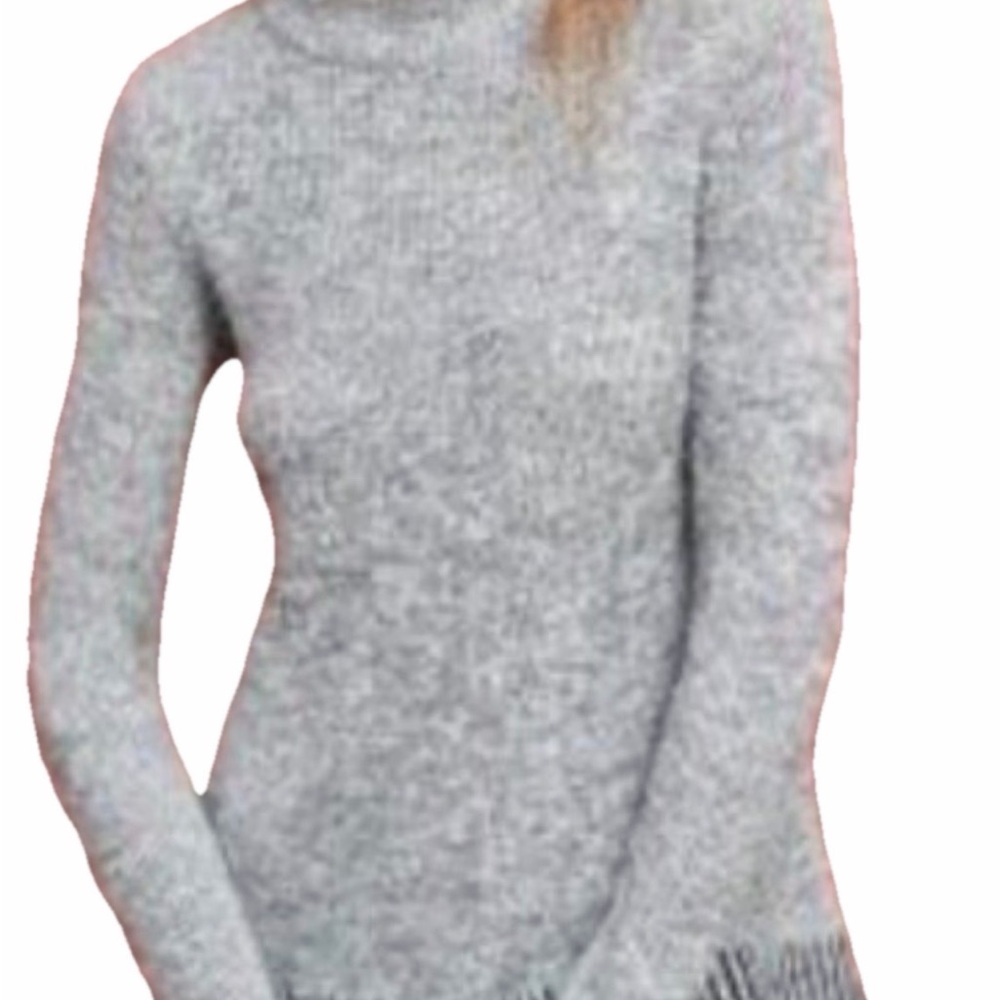 ROSIE NEIRA Anthropologie Greystone Mock Neck Tunic Sweater Size Large